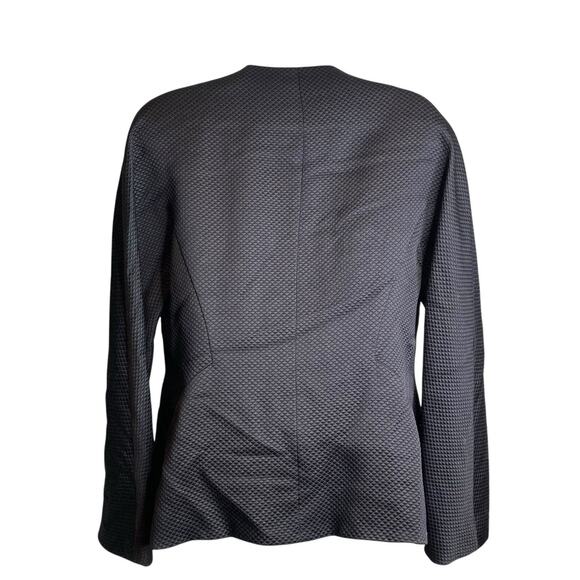 Vintage Ildi Marshall Women's Black Silk Tweed Blazer Size 12 Rhinestone Buttons - Picture 2 of 13